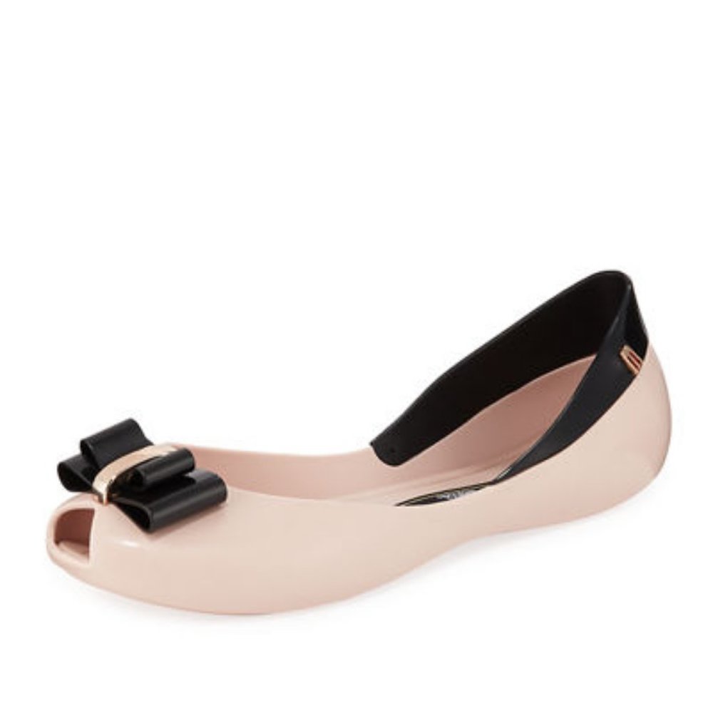 Melissa 'Queen V' Peep Toe Jelly Flats
